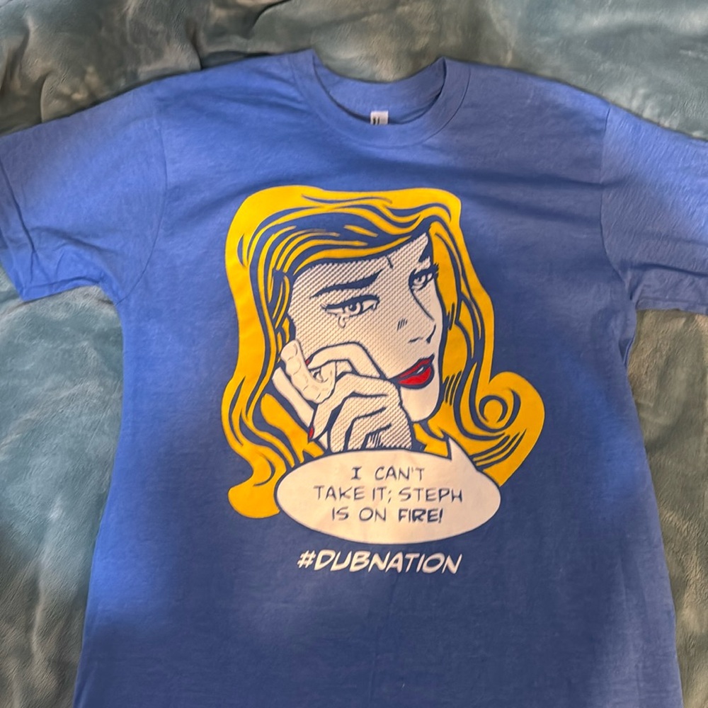 Warriors tshirt. Steph is on fire!  Medium. NWOT